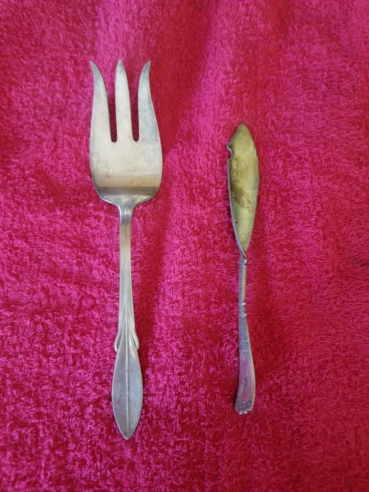 Lot of 15 Antique / Vintage Silverware Serving Pieces - Most Stamped Silverplate