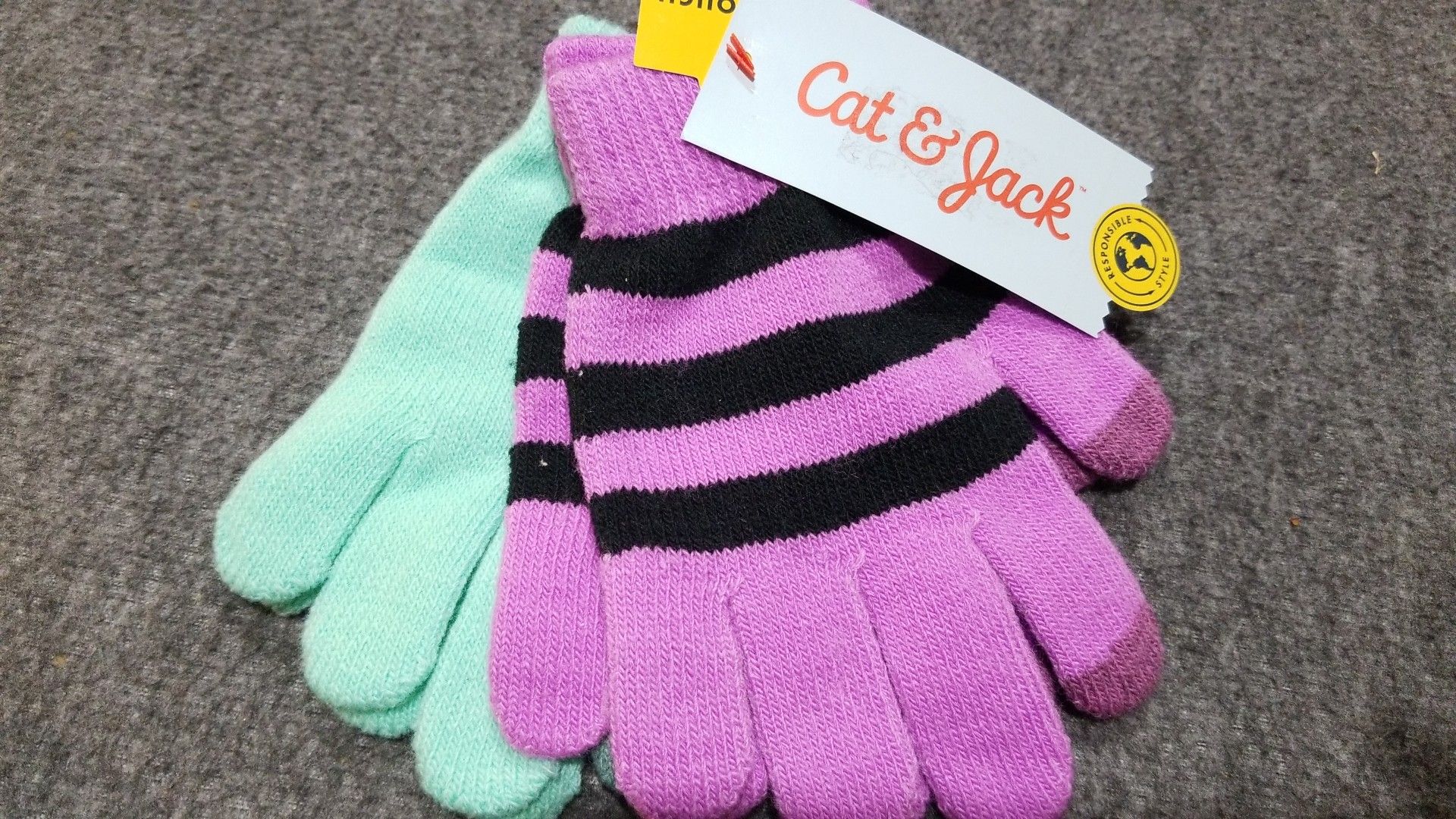 Cat and jack girls one size gloves