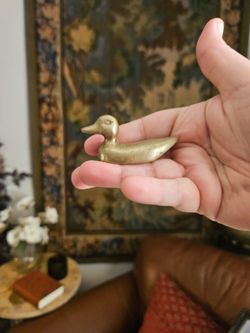 Small Brass Duck Figurine