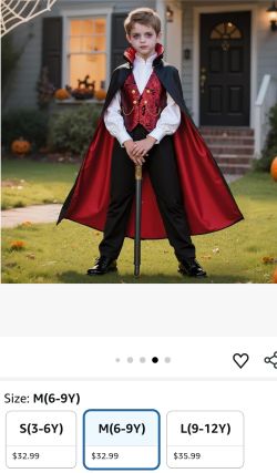 PEADUCK Vampire Costume for Boys 6_9
Draculaura Halloween Costumes,Boys