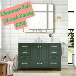   54 inch Vanity with top,10054S-GN