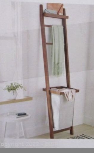 Wooden Bath Towel Ladder Rack 