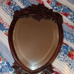 Gorgeous Antique Heart Mirror 