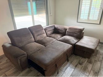 Brown Sectional Sofa With Storage