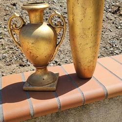 Metal Golden Vases