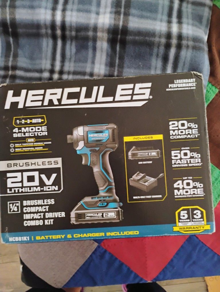 BRAND NEW Hercules Power Tool Drill Brushless lithium -Ion