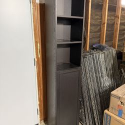 Black IKEA Shelves W/ Cabinet Door