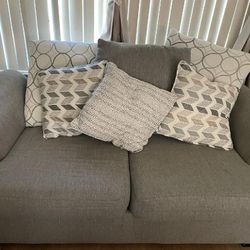 Set of Gray and White Couches/Sofas