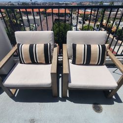 West Elm Outdoor Lounge Chairs