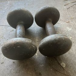 20 Lb Antique Bun Style Dumbbells