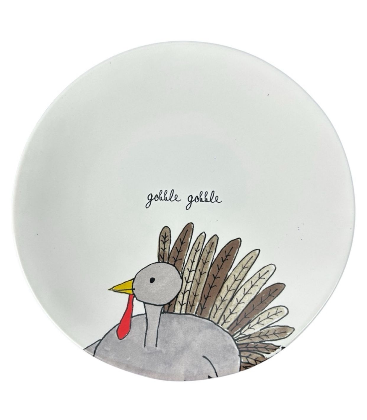 Rae Dunn GOBBLE Turkey Plate