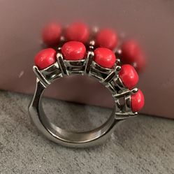 Genuine Coral Ring Size 8.  Brand New