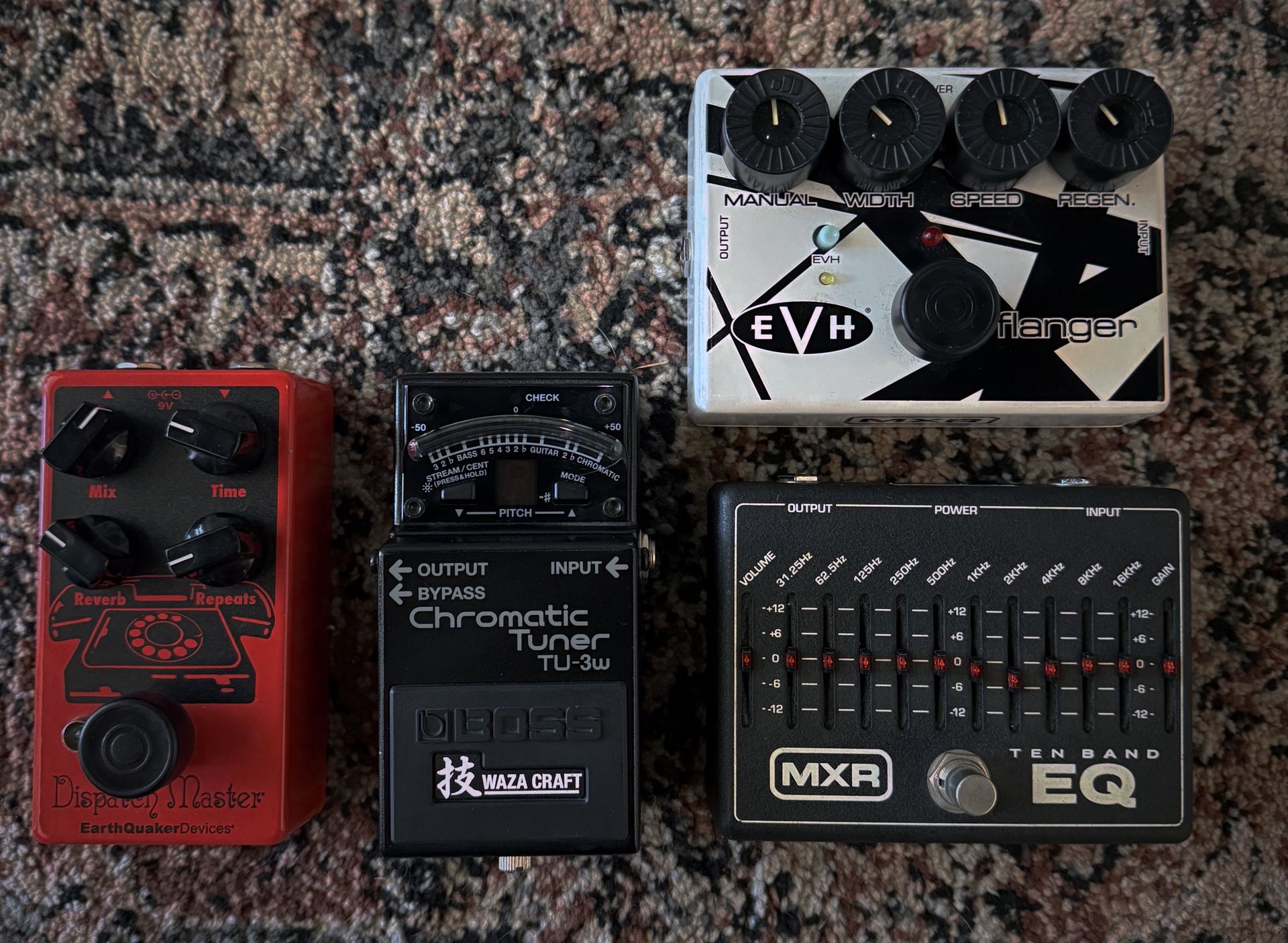 Guitar Effect Pedals, Earthquaker, Boss, EVH, MXR