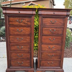 Solid Wood 14 Drawer Rotating Dresser Chest of Drawers with Mirror Furniture Set Great Condition 