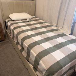 Almost New Twin Bed with Mattress