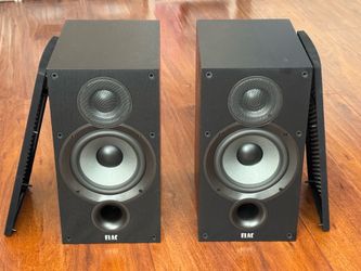 ELAC Debut 2.0 B6.2 Bookshelf Speakers, Black (Pair) - 1” Cloth Dome Tweeter & 6.5” Aramid Fiber Woofer - 2-Way Bass Reflex - Up to 35,000 Hz Response