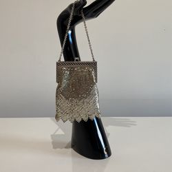 Vintage Evening Bag- Whiting&Davis Silver Mesh
