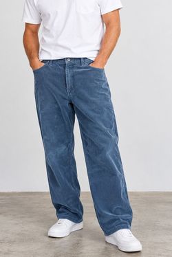 Vintage Levi's 565 Corduroy Pants Mens 34x28 Loose Fit Wide Leg Baggy Blue USA