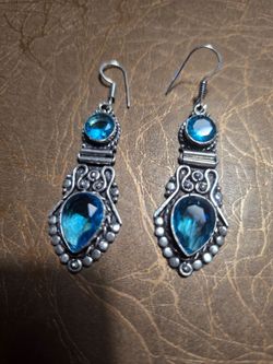 Blue topaz earrings
