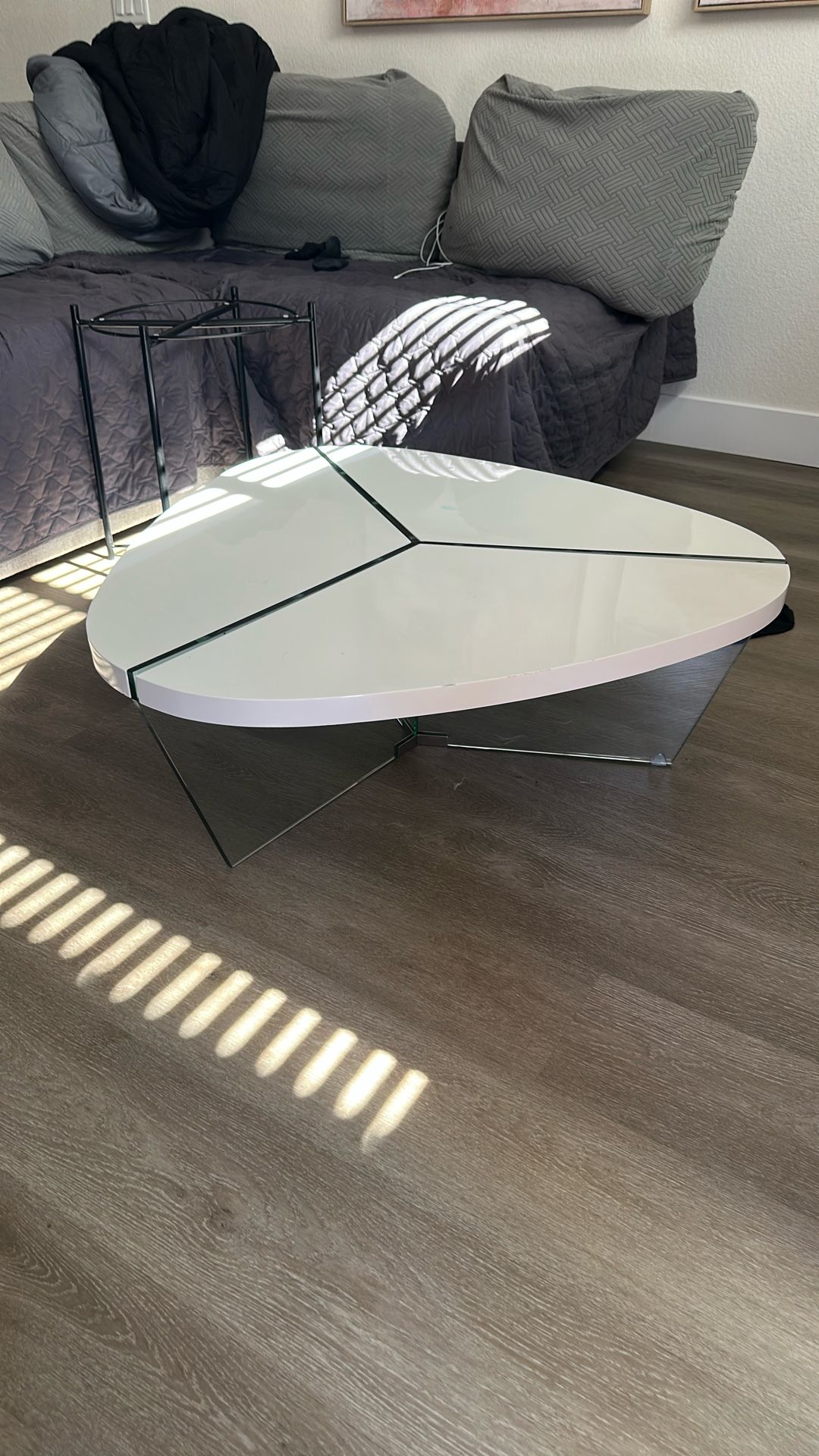 Modern Glass And Wood Coffee Table