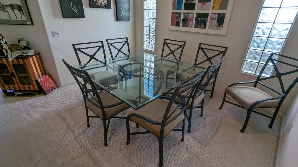Custom Square Dining Table With 8 Chairs