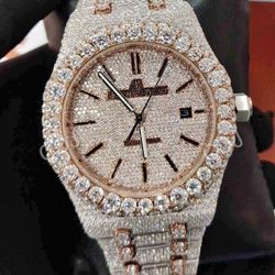 Two Tone Moissanite Watch 