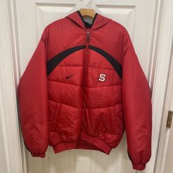 Men’s Vintage 90’s NC State Wolfpac Nike Team Puffer Jacket Sz  M
