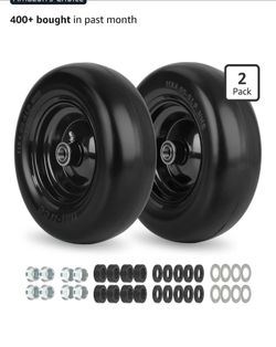 11x4.00-5" Flat Free Lawn Mower Tire and Wheel