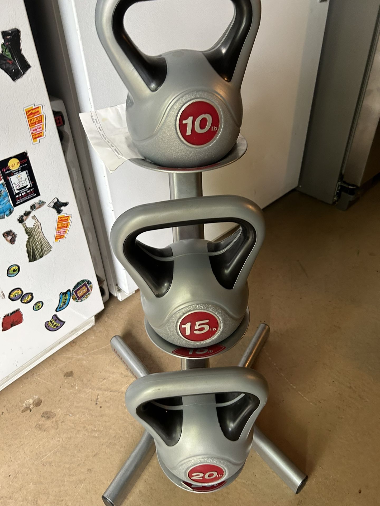 Universal Kettle Bell Set with Metal Stand