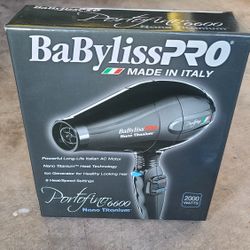 BaBylissPRO® Nano Titanium Portofino Full-Size Dryer (BLACK)