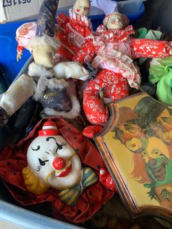 Vintage Clown Doll and Figurine Collection