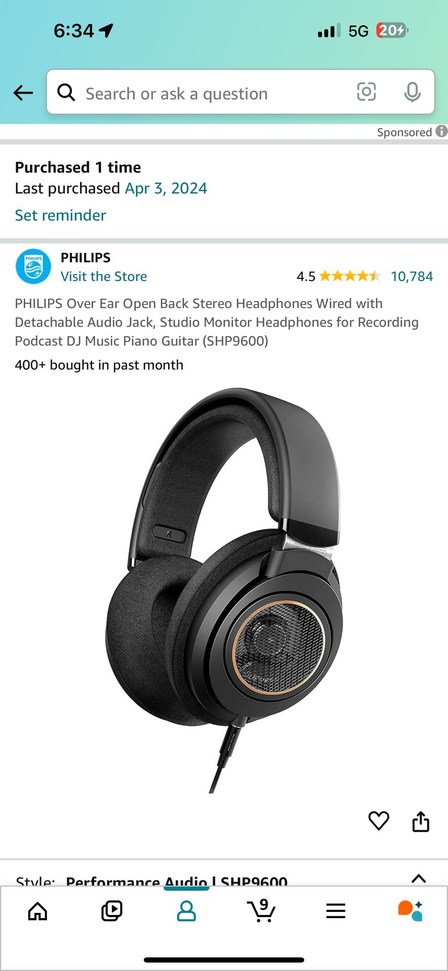 Philips Over Ear Open Back Headphones *WIRED*