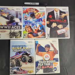 (5) Nintendo Wii Game Lot