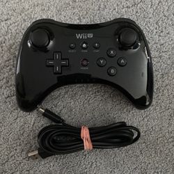 Official Nintendo Wii U Wireless Pro Controller (Black) genuine oem authentic