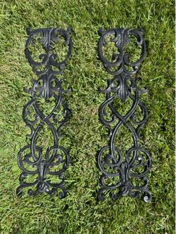 Two Outdoor Antique Iron Decor Wall