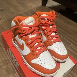 Orange Nike Dunks High 