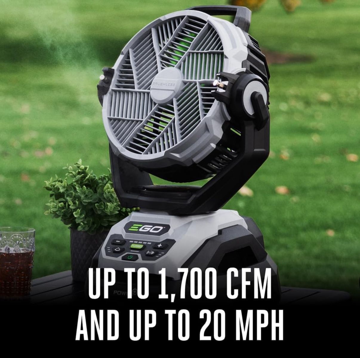 EGO POWER+ Portable Misting Fan, Compact, Outdoor Electric 10" 6 Speed Fan, Battery and Charger Not Included,All Products : American Fashion Style Bags On Sale