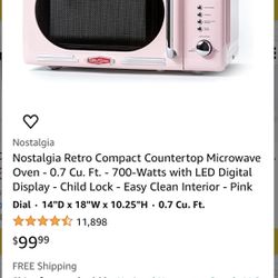 Pink Retro Microwave 