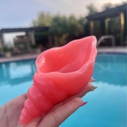 Sparkly Coral Seashell Trinket 