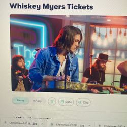 Whiskey Myers Seattle Concert Tickets 11/1 $55 Each