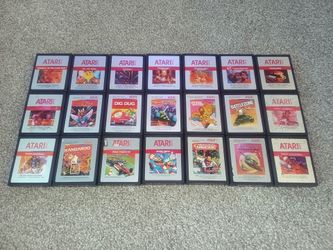 Atari 2600 Silver Label Games Lot of 21 Tested and Working See Pics Mario Bros