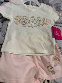 Girls 2t Disney Princess short set. Nwt
