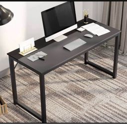 55.1” Modern Computer Desk – Black Home Office & Study Desk