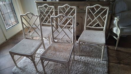 Chippendale Faux Bamboo Chairs