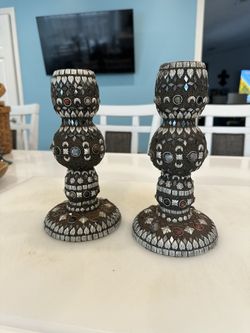 Beautiful Boho Chic Candle Sticks