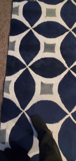 nuLOOM Hand Tufted Gabriela Contemporary Navy 7.6 ft. x 9.6 ft. Area Rug