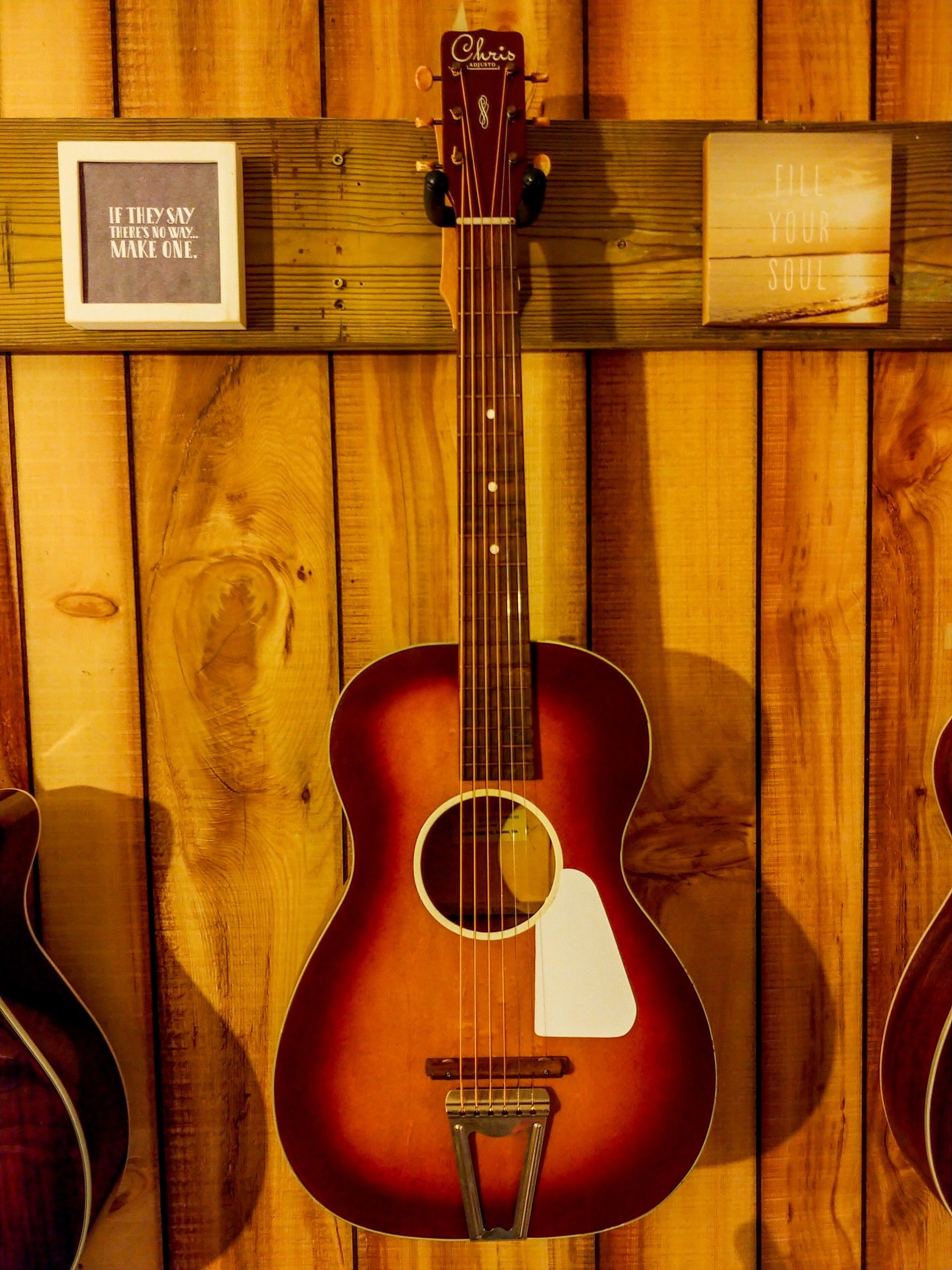 VINTAGE CHRIS ADJUSTOMATIC PARLOR GUITAR