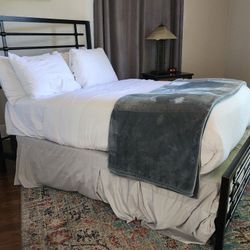 Bed Frame And Mattress Set Full Size Like New