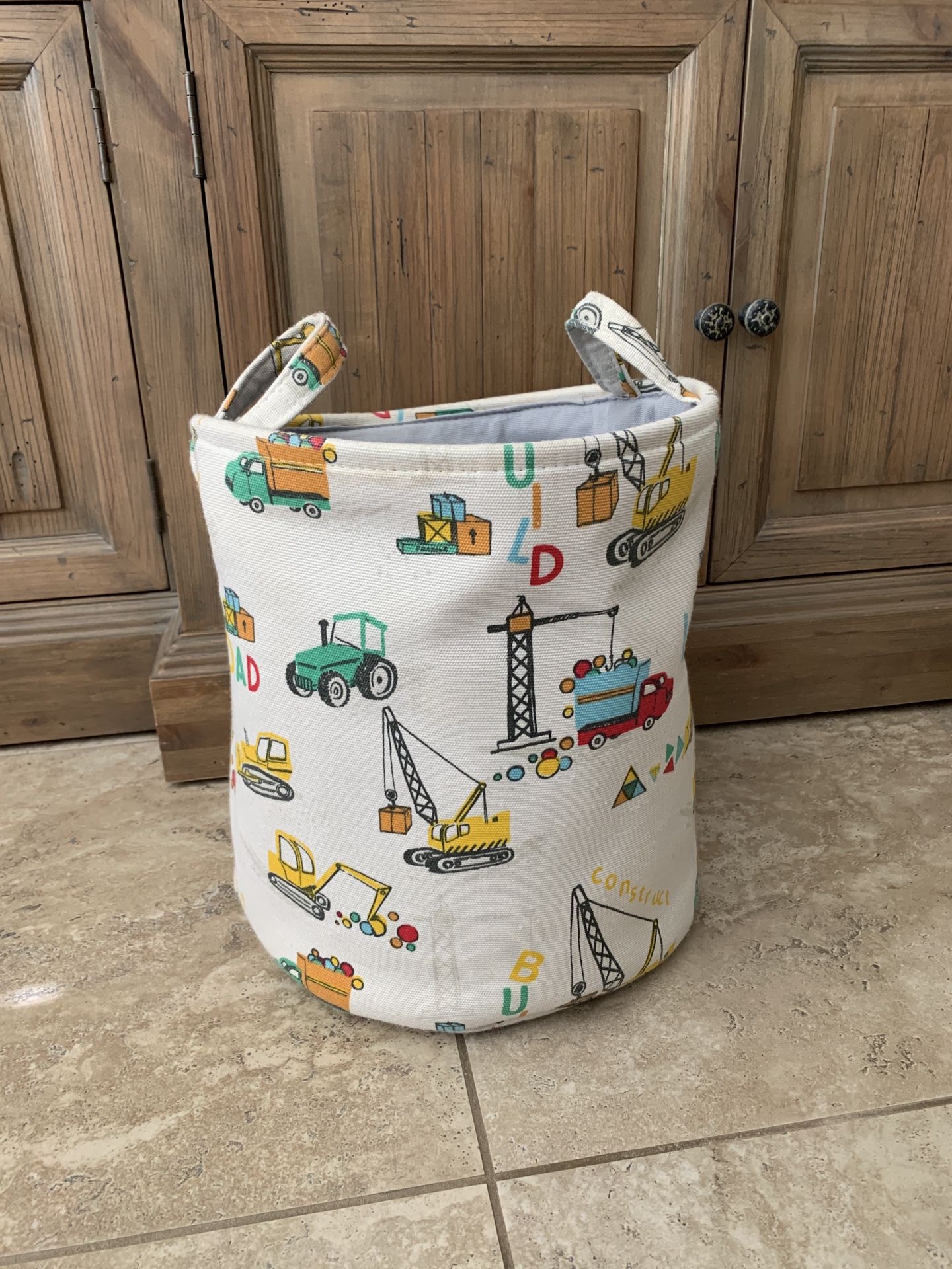 Construction Truck Canvas Bin 