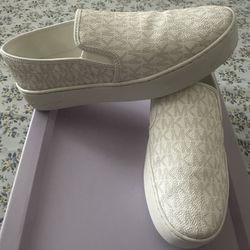 White Michel Kors  Slip On